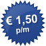 EUR 1,50 p/m