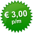 EUR 3,00 p/m